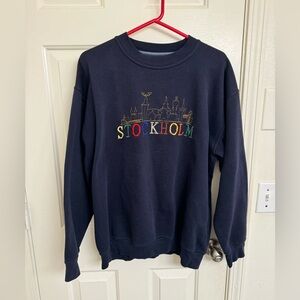 90s Stockholm embroidered crew neck